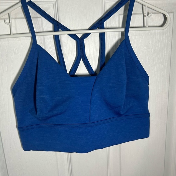 Sweaty Betty Womens Super Sculpt Blue Sports Bra Size Large Athletic Gym Workout - Picture 2 of 9